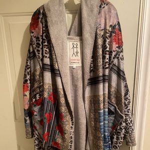 Johnny Was Plush Hooded Jacket